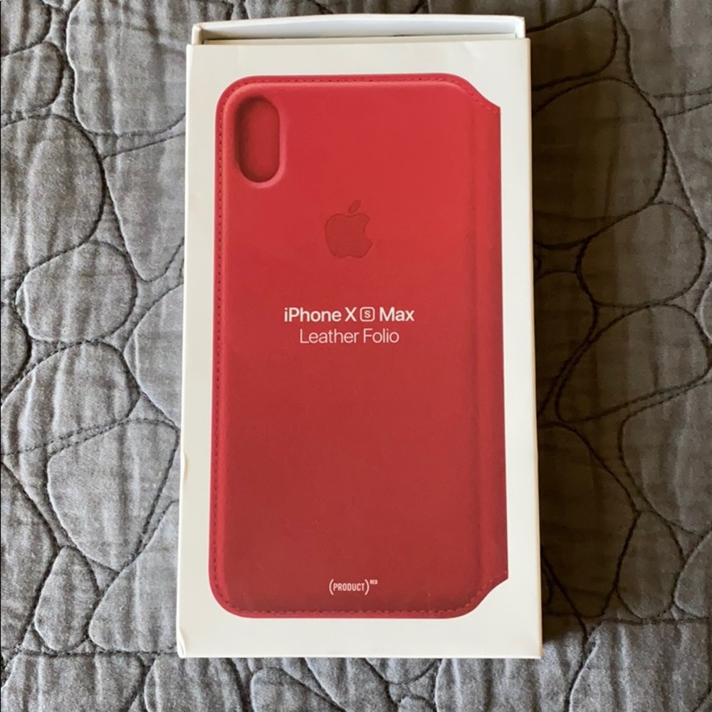 Iphone Natural Leather Folio Case Xs Max